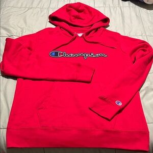 Champion Men's Bright Red Hoodie
